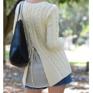 CAbi | Sweaters | Cabi Laceup Sweater 